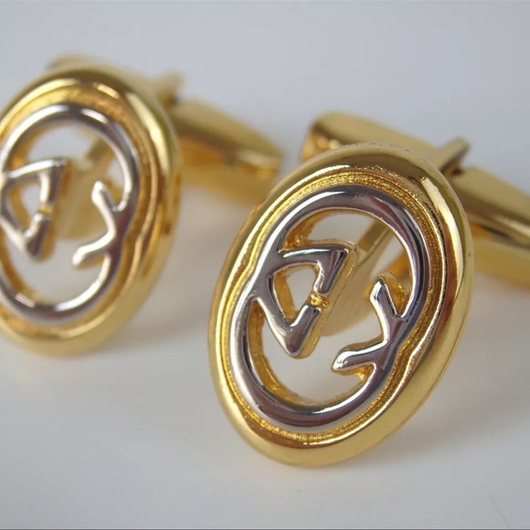 Authentic GUCCI Cufflinks and Neck Tie Pin Set - Picture 6 of 8
